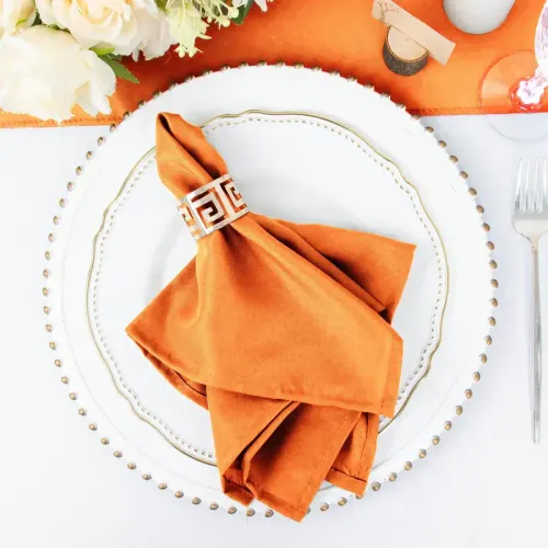 Orange Polyester Napkin 17