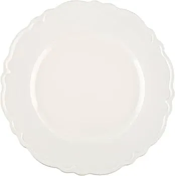 White Scalloped Charger