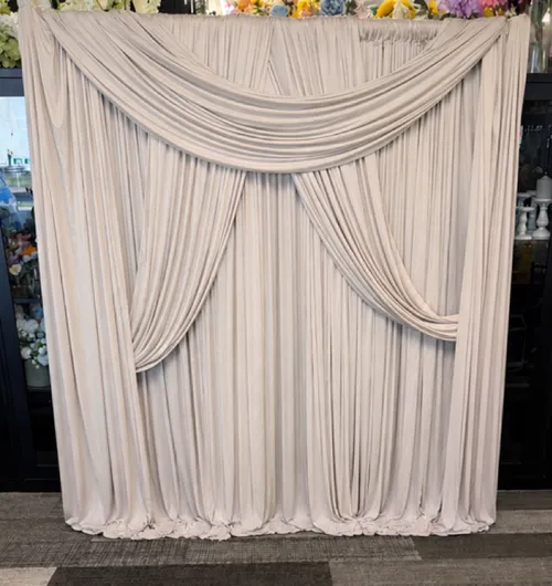 Beige Drapery Backdrop