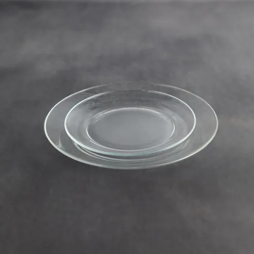 Clear Round Glass Plates - 2 Size Options (9