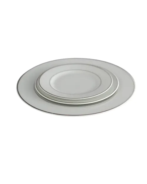 Platinum Rim Plates - Dinner, Salad + Dessert/Apps