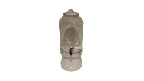 Glass Drink Dispenser with White Base