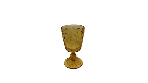 Amber Starburst Goblet