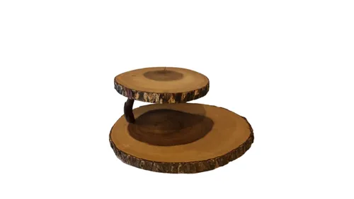 Two Tier Wood Cake Stand