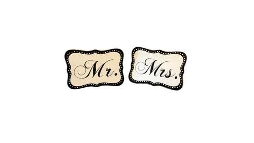 Mr & Mrs Tabletop Sign