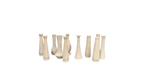 Assorted Milk Glass Bud Vases