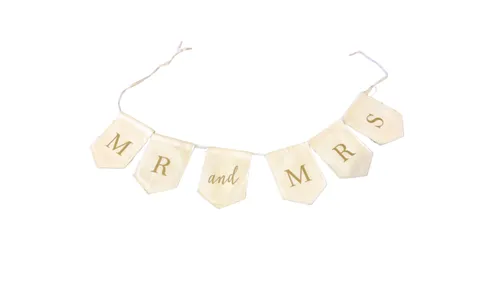 Gold Mr & Mrs Banner