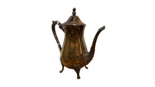 Silver Footed Pear-Shaped Teapot