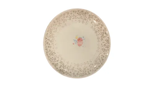 Floral Plate with Ornate Gold Trim - Salad