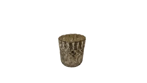 Detailed Silver Mercury Glass Votive