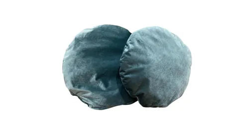 Round Teal Pillow