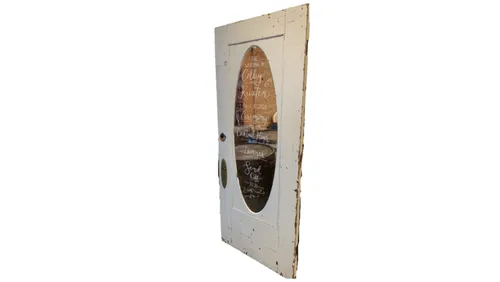 White Oval Window Door