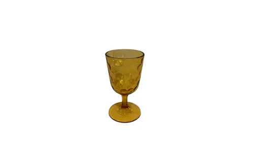 Amber Honeycomb Goblet