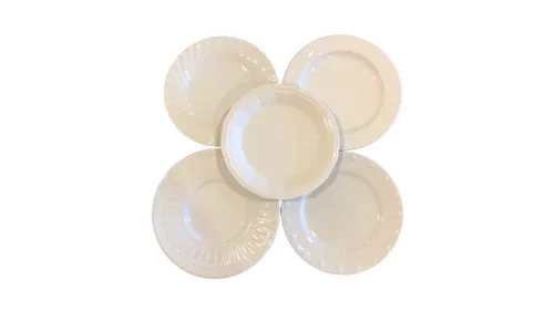 Assorted White Plate - Dessert