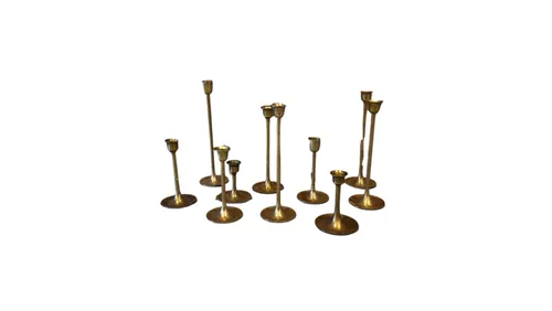 Assorted Skinny Brass Candlesticks