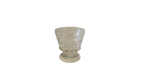 Crystal Sorbet Glass - Diamond Cut
