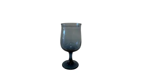 Smokey Blue Wine Glass