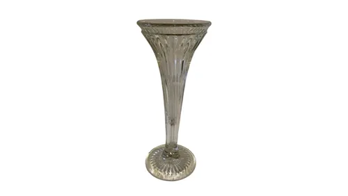 Glass Vase with Fluted Top