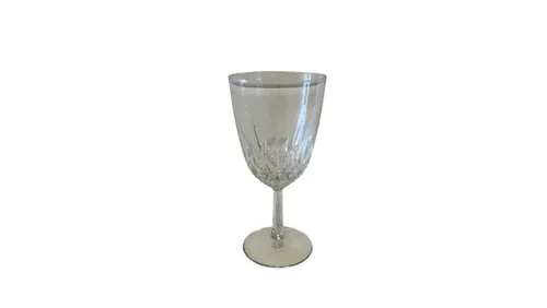 Cut Crystal Wine Glass - Long Stem