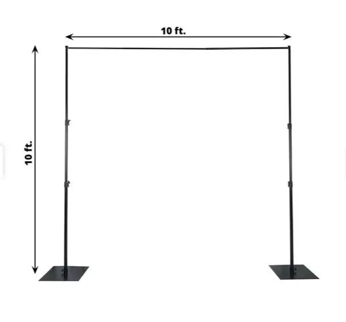 Black Pipe and Bases 10' X 10'