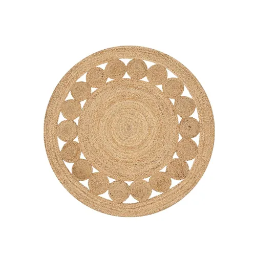 Boho Round Natural Rug