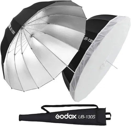 Godox PARABOLIC UMBRELLA SILVER 130 CM + DIFUSER