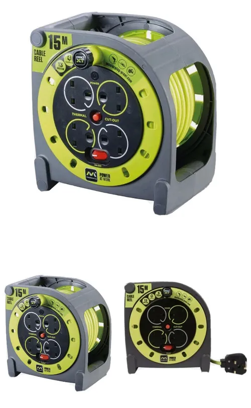 Masterplug Pro-XT 15 m 4-SOCKET CABLE REEL