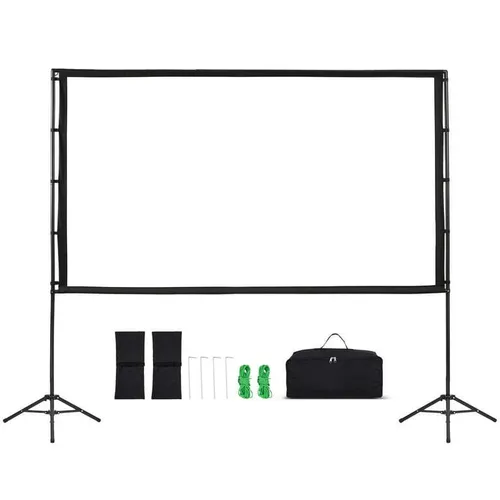 Projector Screen with Stand Portable Projection Screen 16:9 