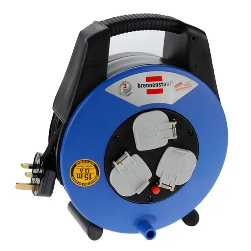 Brennenstuhl 15m, 3-SOCKET CABLE REEL