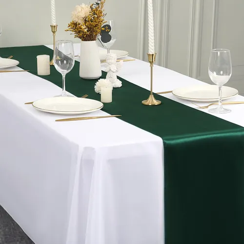Table Runner - Satin Forest Green