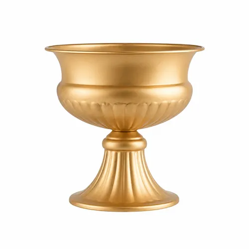Gold Pedestal Flower Vase