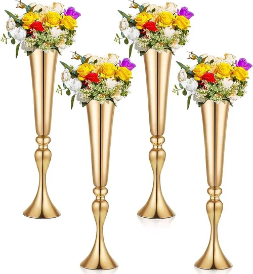 Gold Trumpet Vase