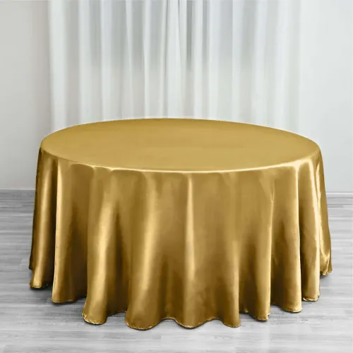 Tablecloth - Gold Round 120 inch