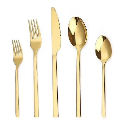 Gold Utensils Set