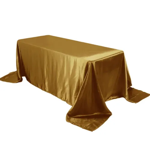 Tablecloth - Gold Satin - 90 X 132 