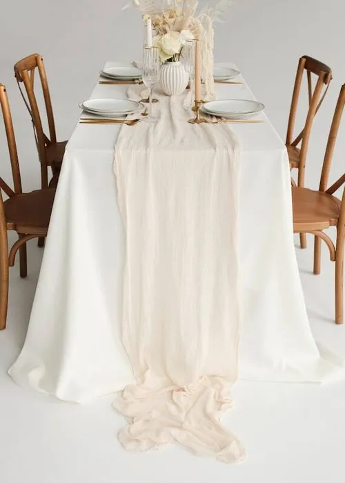 Table Runner - Ivory - Cheese Cloth
