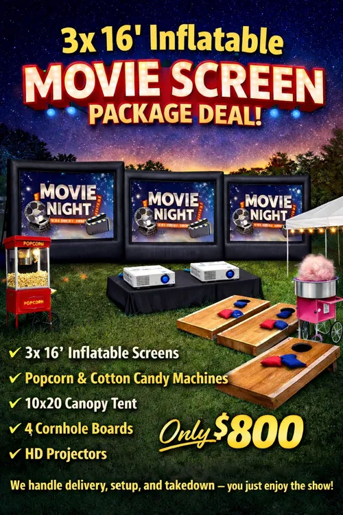 3 Movie Screens Package Deal