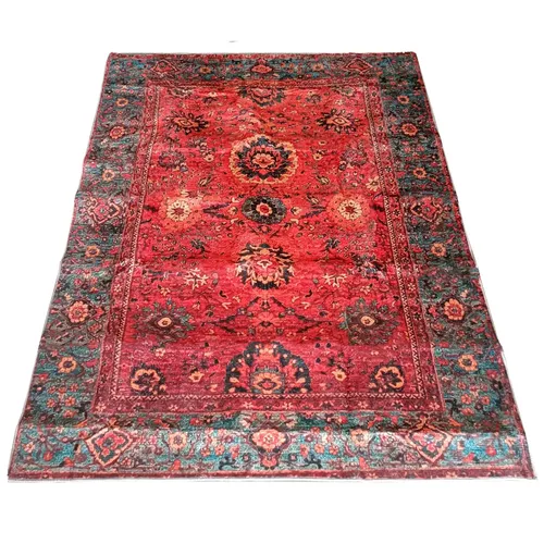 Red Persian Patterned Carpet Rug