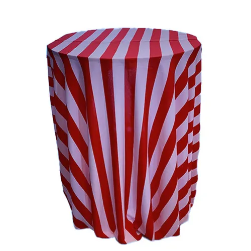 Red & White Stripe Trestle tablecloth