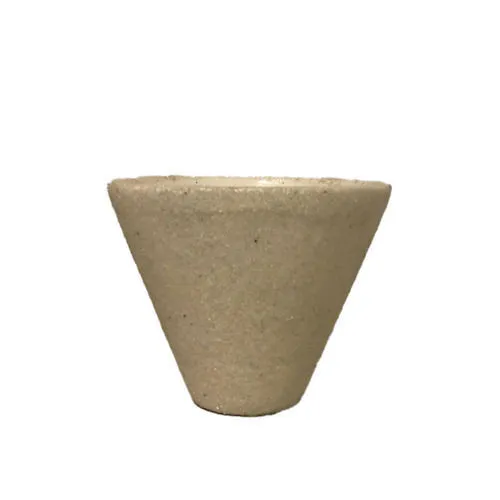 Pottery Vase - (Chinese Hat) - White