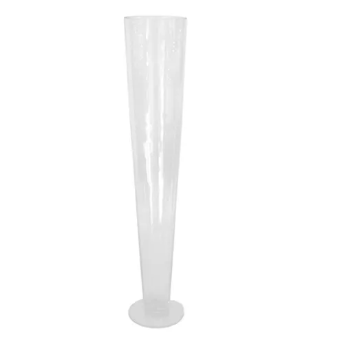 Clear Glass Cone Vase 