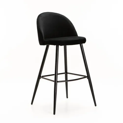 Black Velvet Barstool