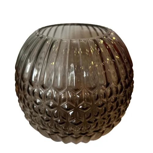 Black Large Embossed Votive