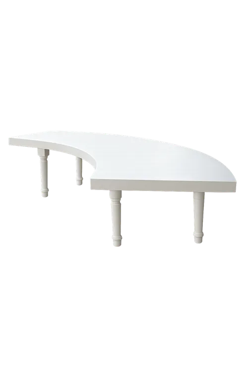 White S-Bend Dining Table