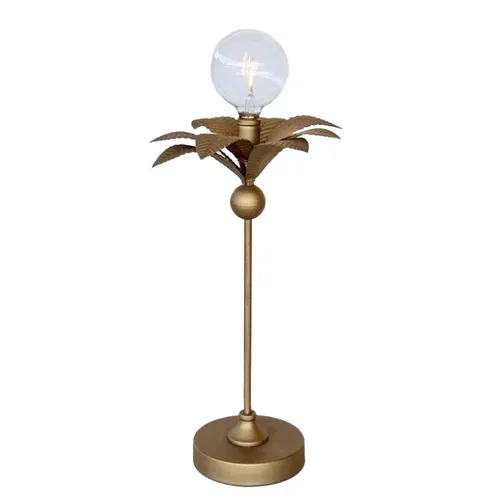 Table Top Gold Palm Leaf Light