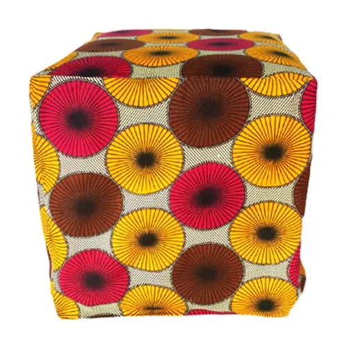 Brown & Orange Schwe Schwe Ottoman cover