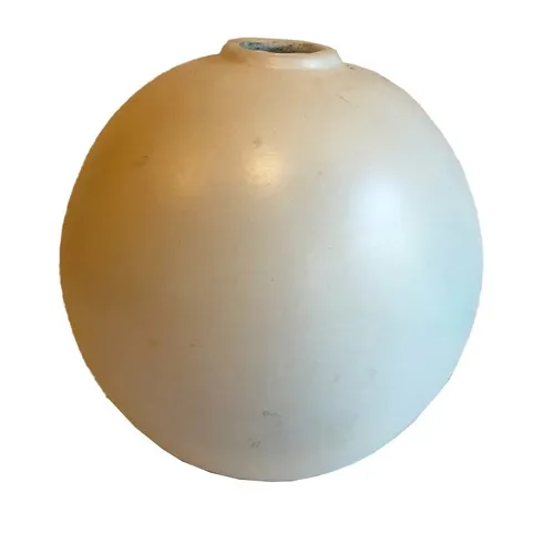 White Rounded Ceramic Vase