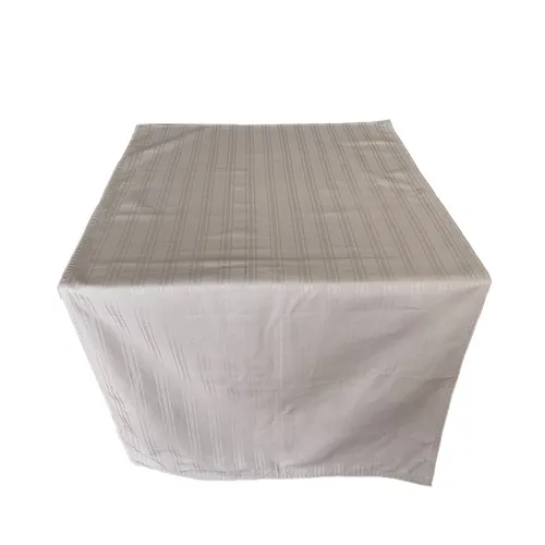 Grey Embossed Striped Runner