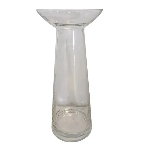 Clear Glass Chunky Vase - Medium