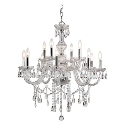 Silver Crystal Chandelier